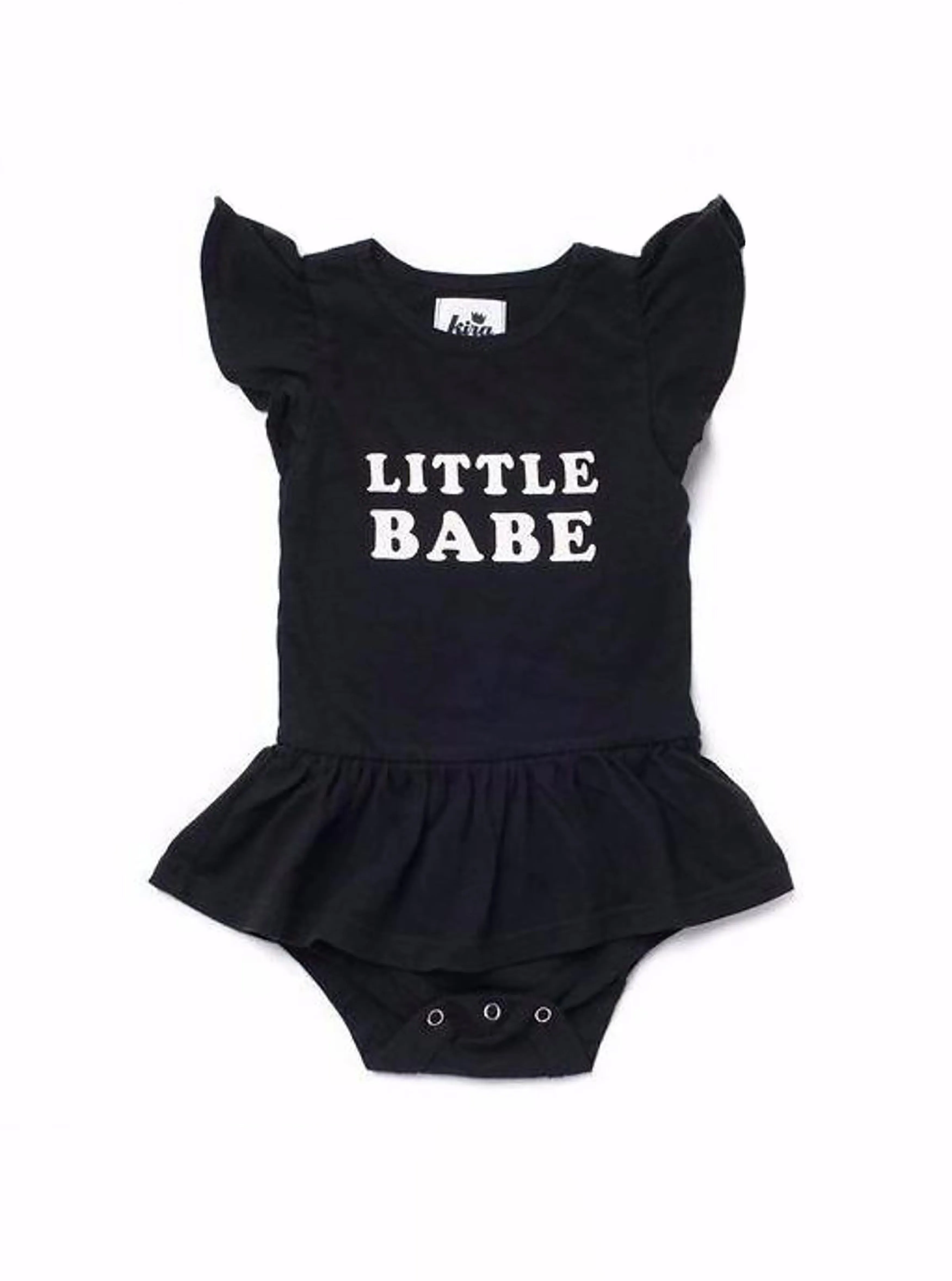 [18-24m] Kira Kids "Little Babe" Dress Onesie - Black