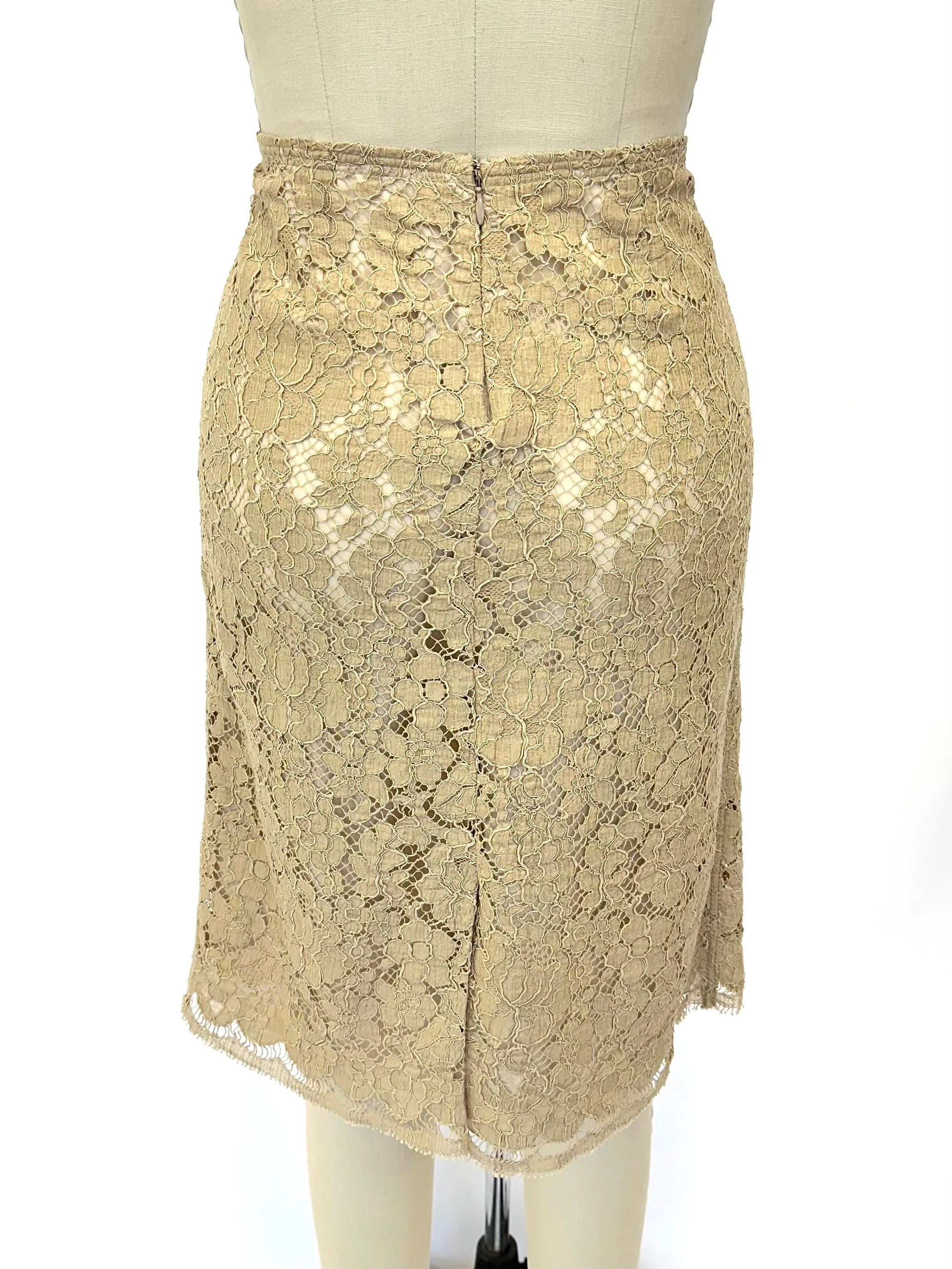 2000s Prada Floral Lace Skirt Set