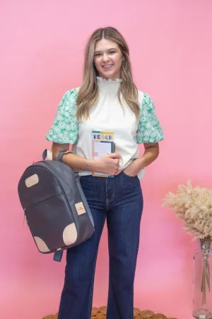 34531 Cream Floral Top