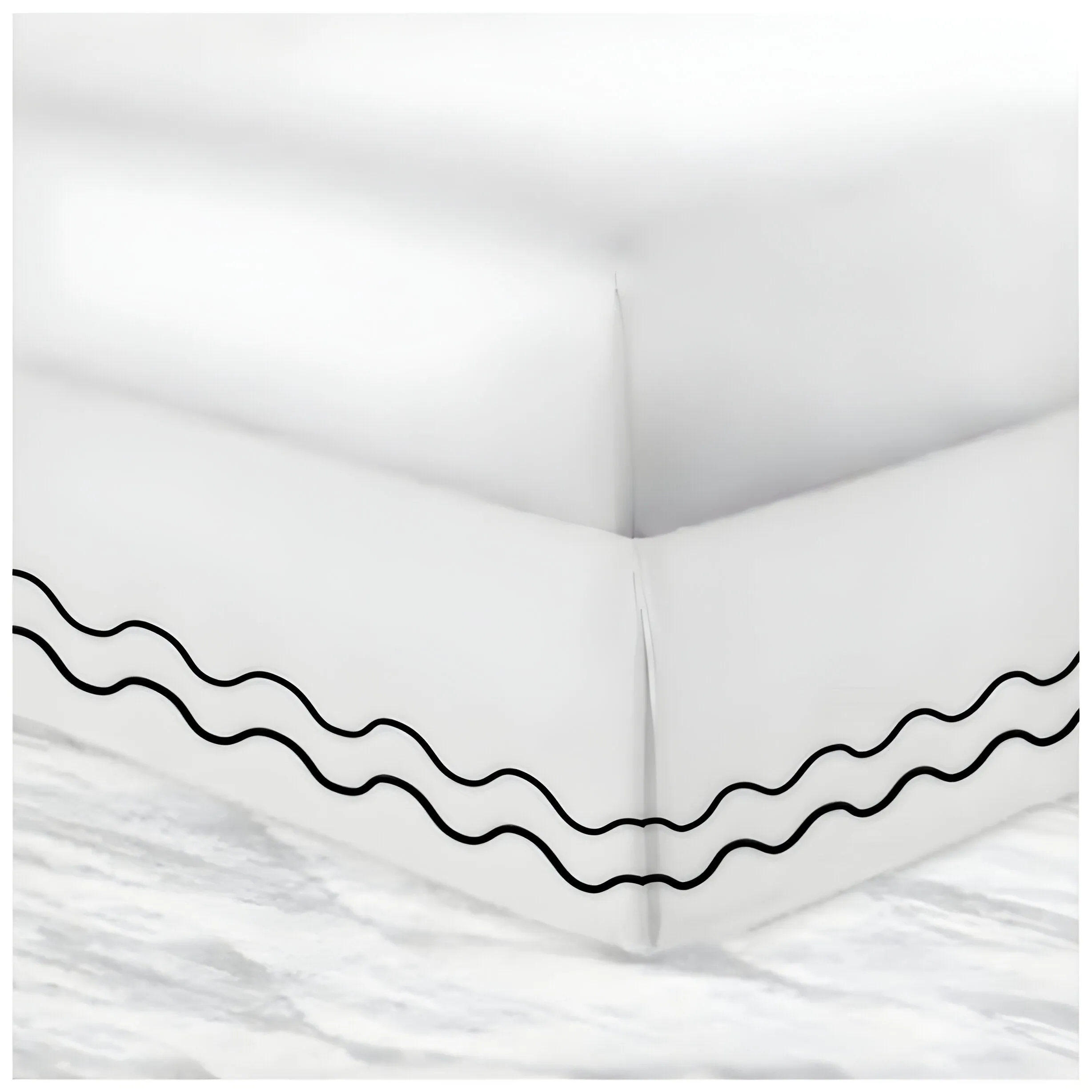 400TC Cotton Double Wavy Embroidered Tailored Bed Skirt