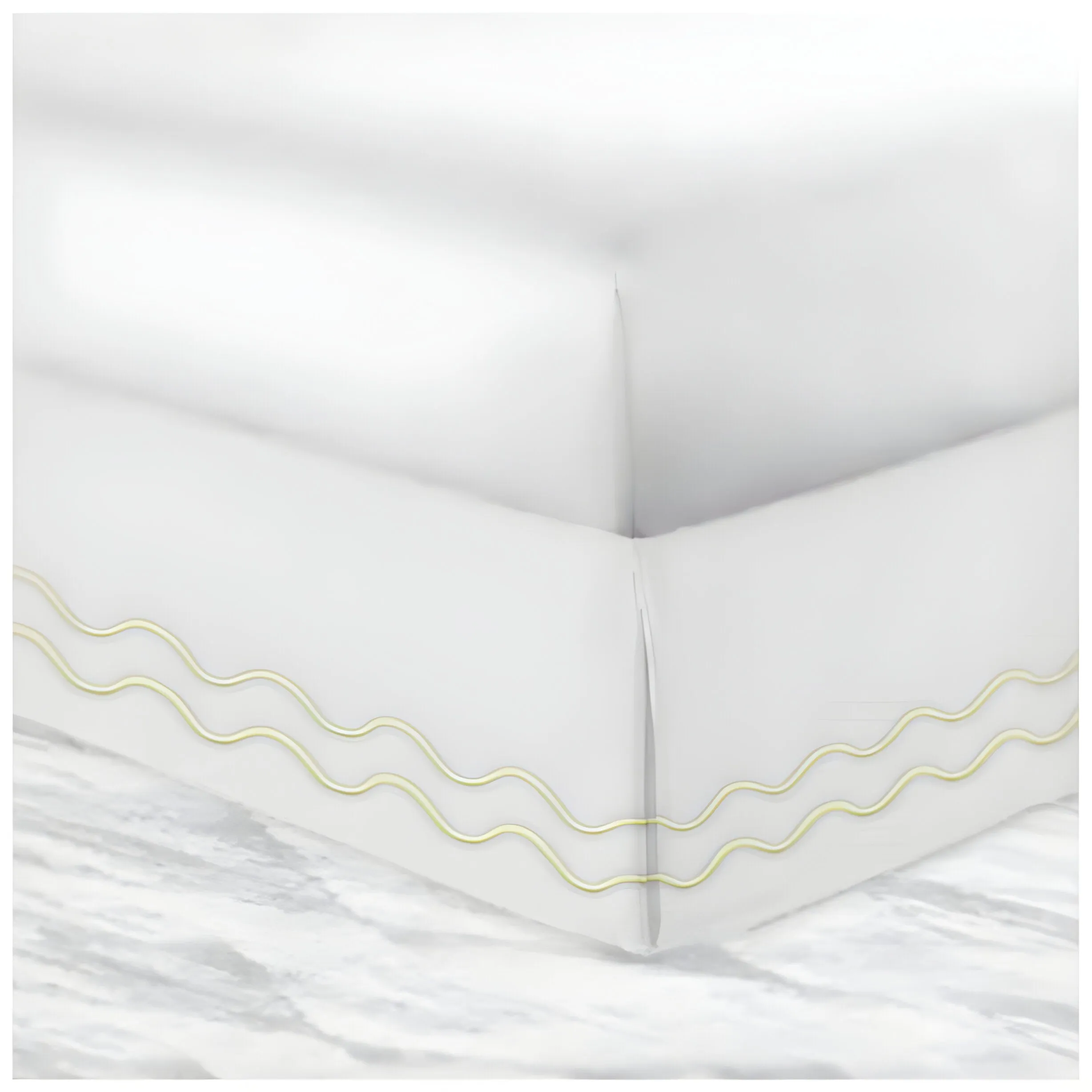400TC Cotton Double Wavy Embroidered Tailored Bed Skirt