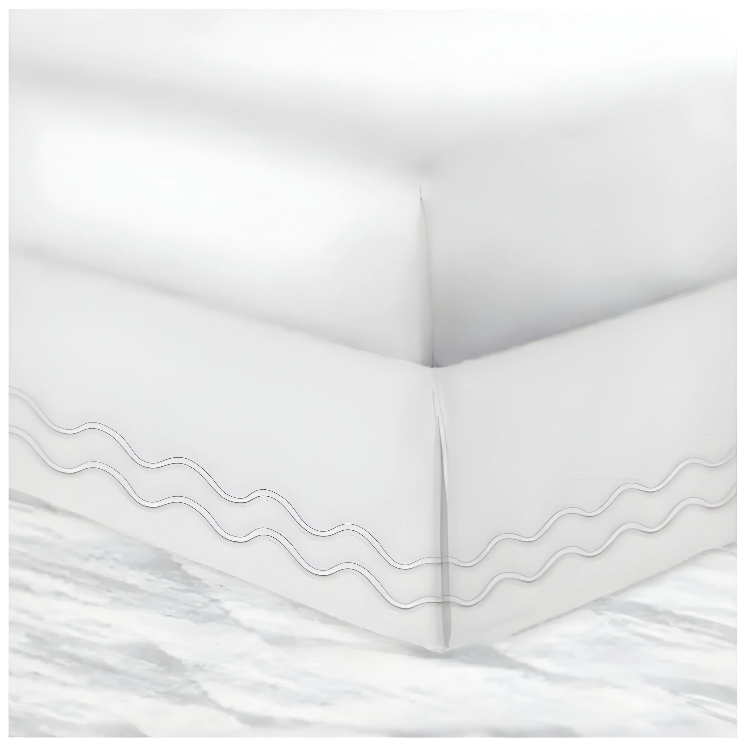 400TC Cotton Double Wavy Embroidered Tailored Bed Skirt