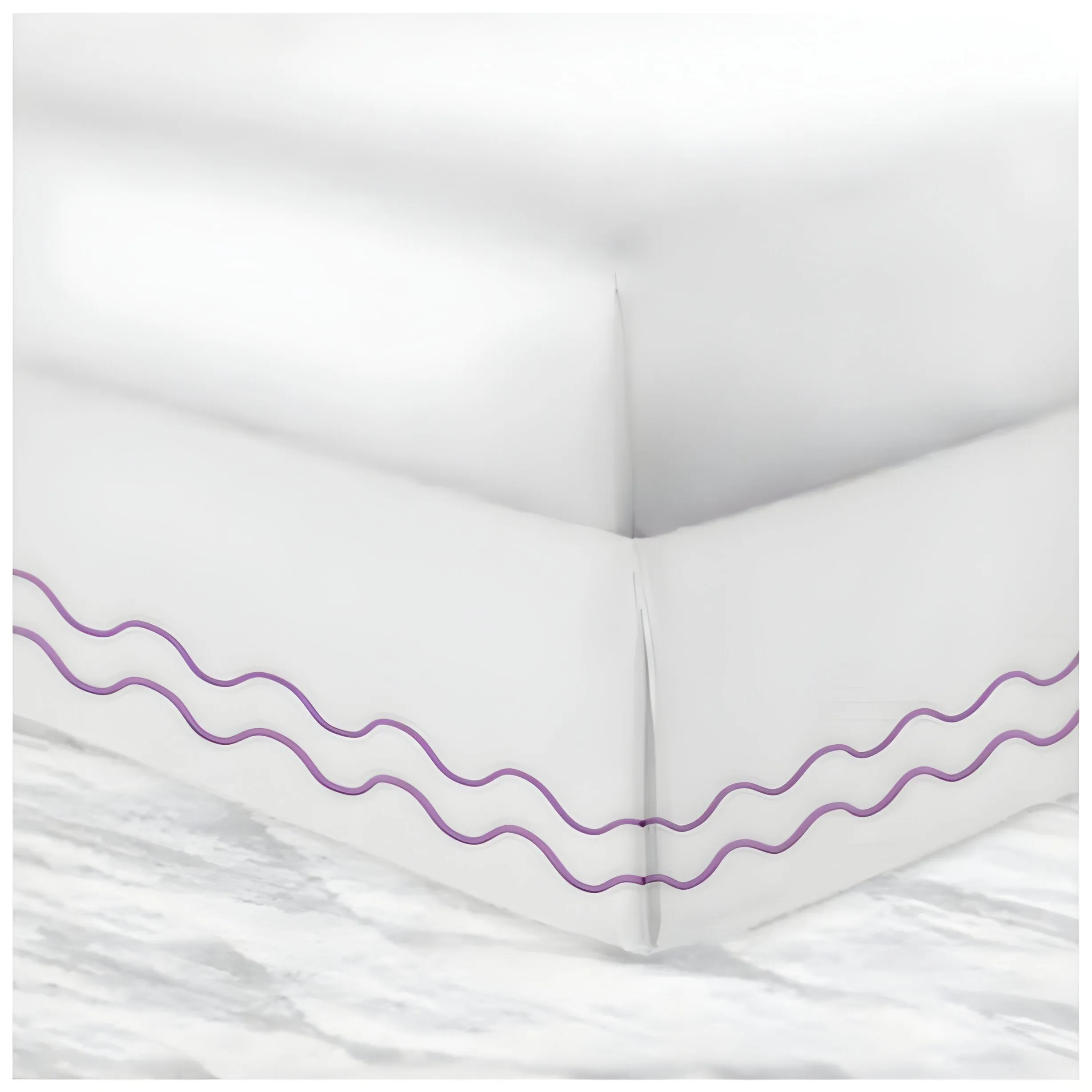 400TC Cotton Double Wavy Embroidered Tailored Bed Skirt