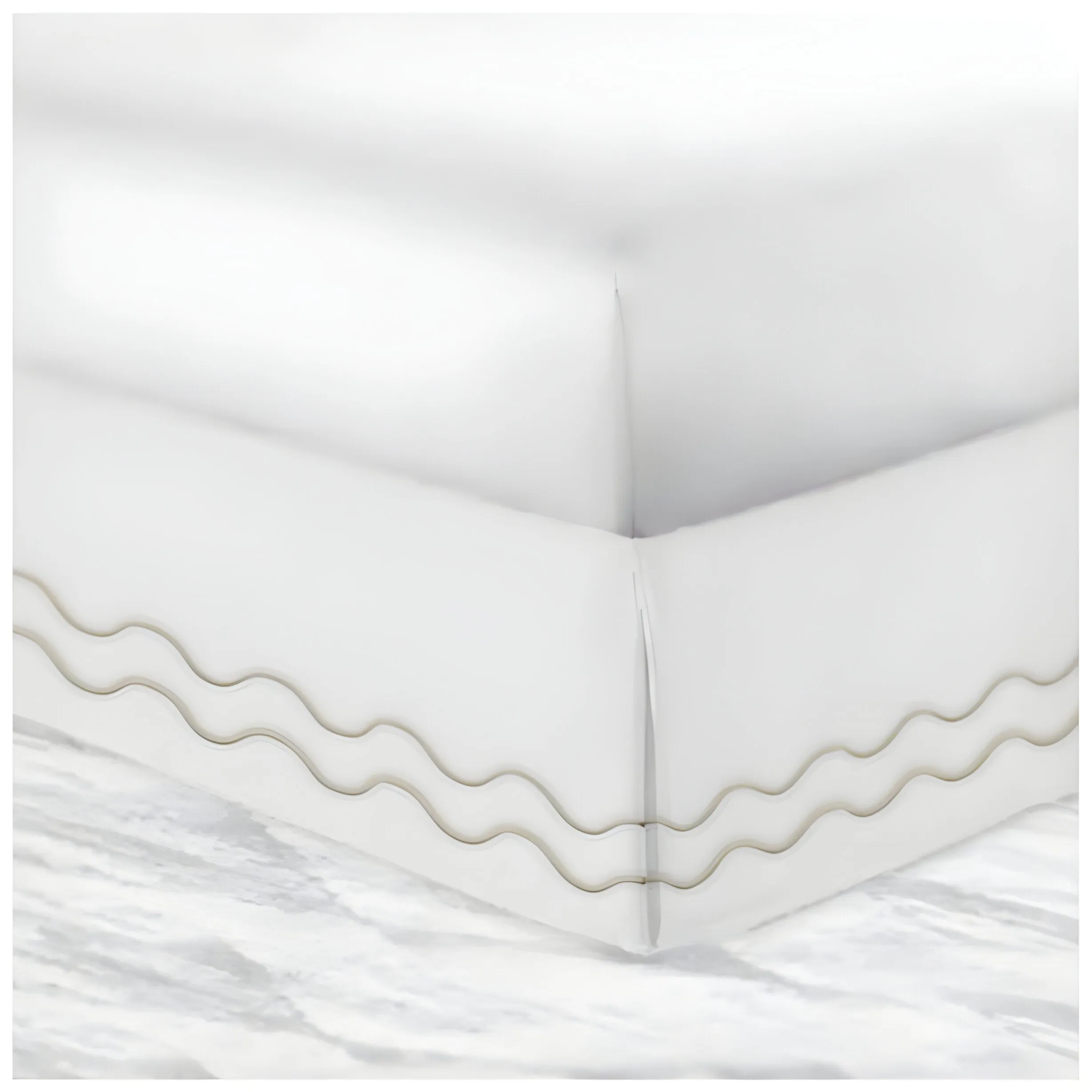400TC Cotton Double Wavy Embroidered Tailored Bed Skirt