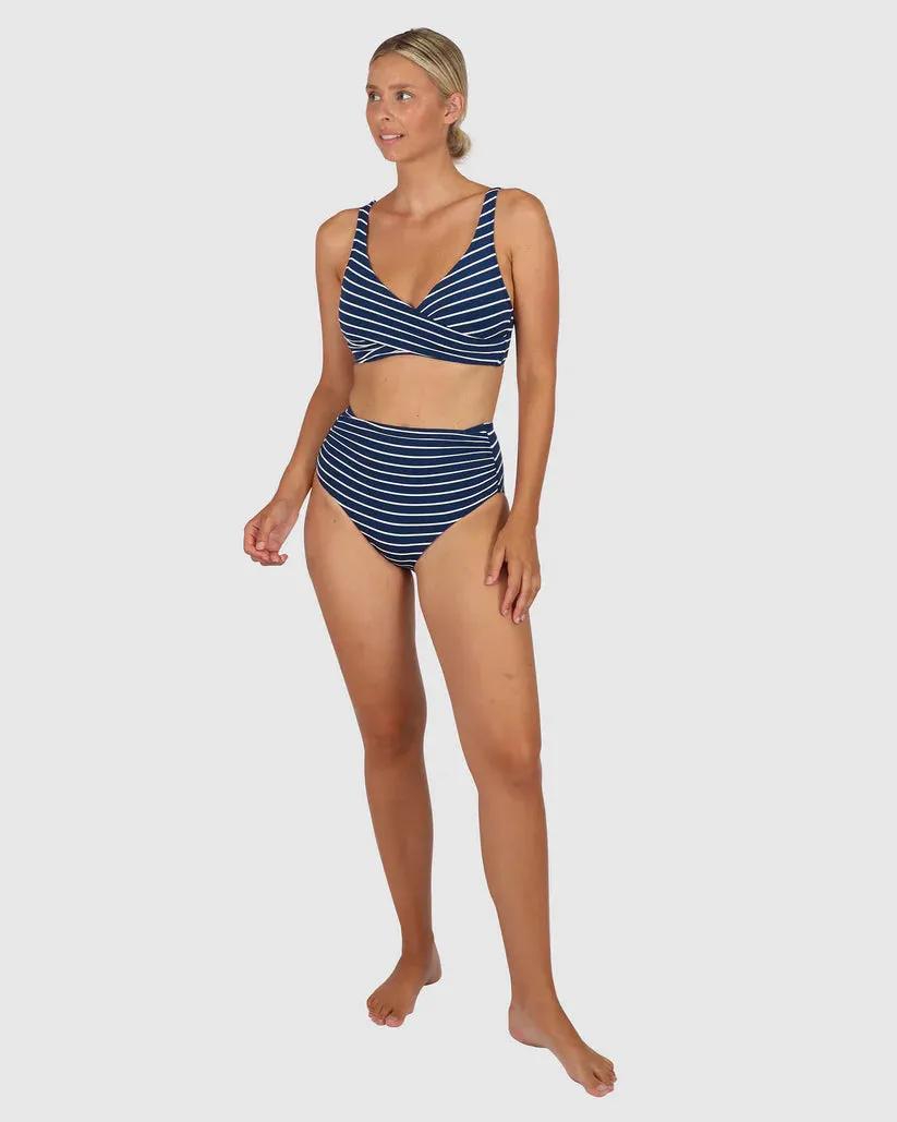 All Aboard Wrap Bra In Indigo - Baku