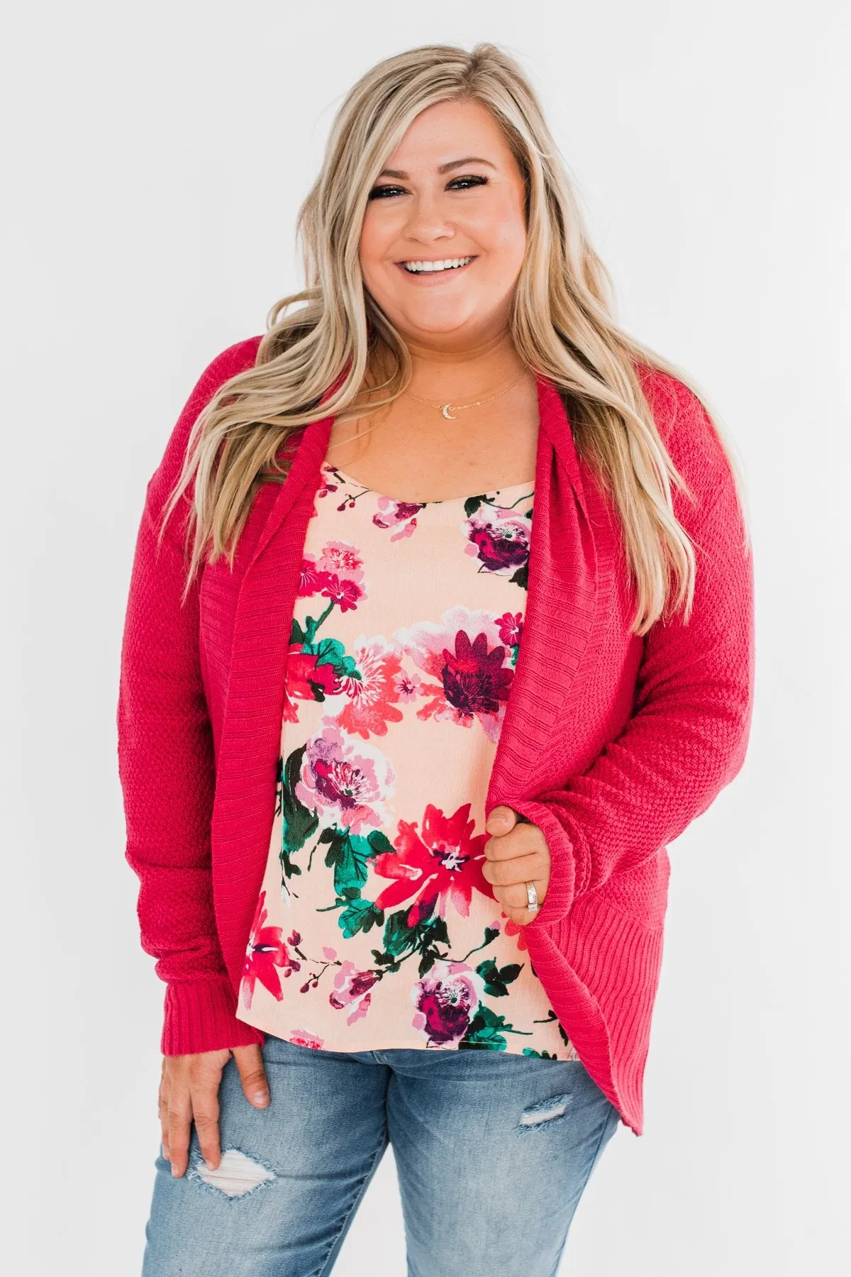 Always A Good Time Floral Tank Top- Peach