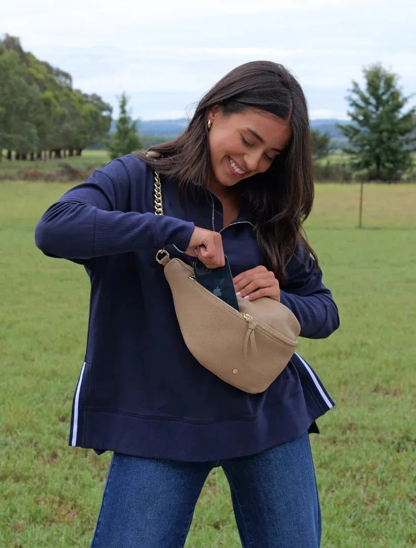 Alysha Zip Though Sweatshirt - Navy