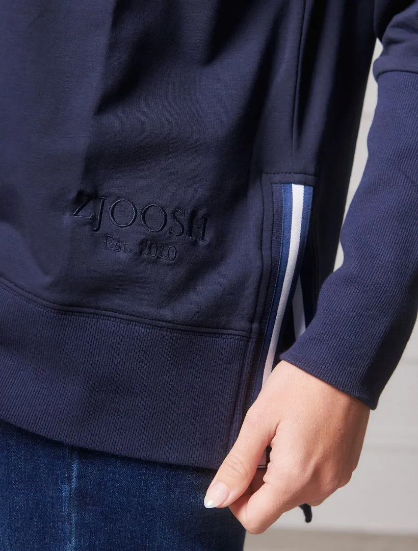 Alysha Zip Though Sweatshirt - Navy