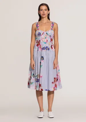 Anara multicolor ruched midi dress