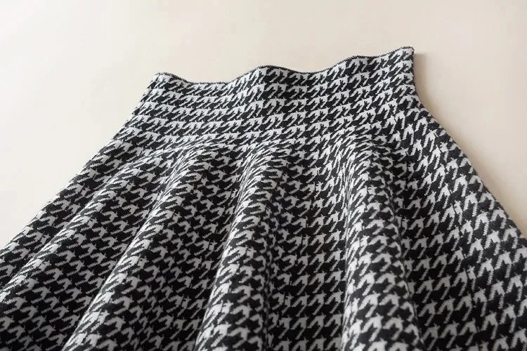 ANASUNMOON 2021 Autumn Winter European and American Style Women Pleated Bust Skirts Lady Short Skirt Pettiskirt A-line Skirt