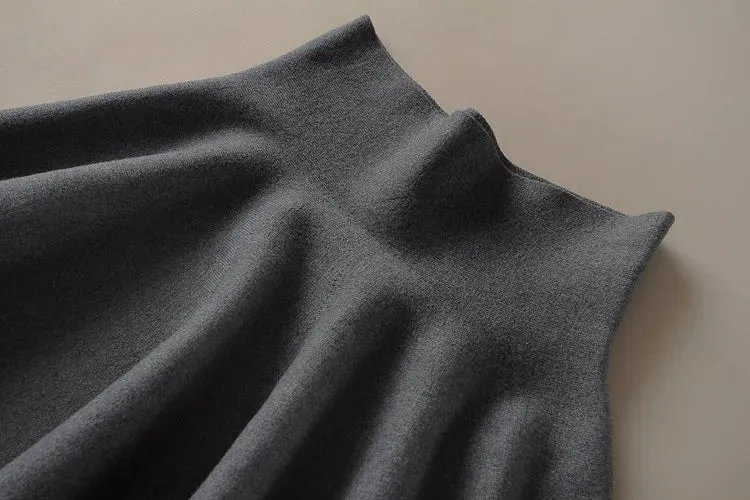 ANASUNMOON 2021 Autumn Winter European and American Style Women Pleated Bust Skirts Lady Short Skirt Pettiskirt A-line Skirt