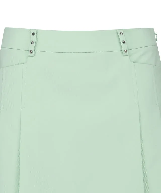 ANEW Golf: Women Half Pleats Under Line Point Skirt - Light Green