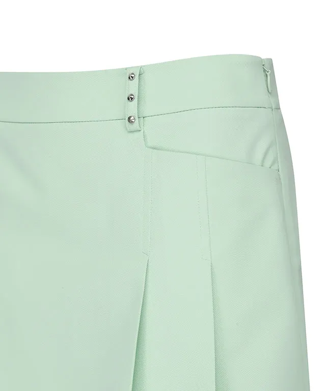ANEW Golf: Women Half Pleats Under Line Point Skirt - Light Green