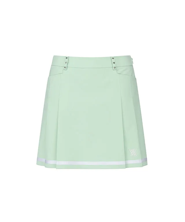 ANEW Golf: Women Half Pleats Under Line Point Skirt - Light Green