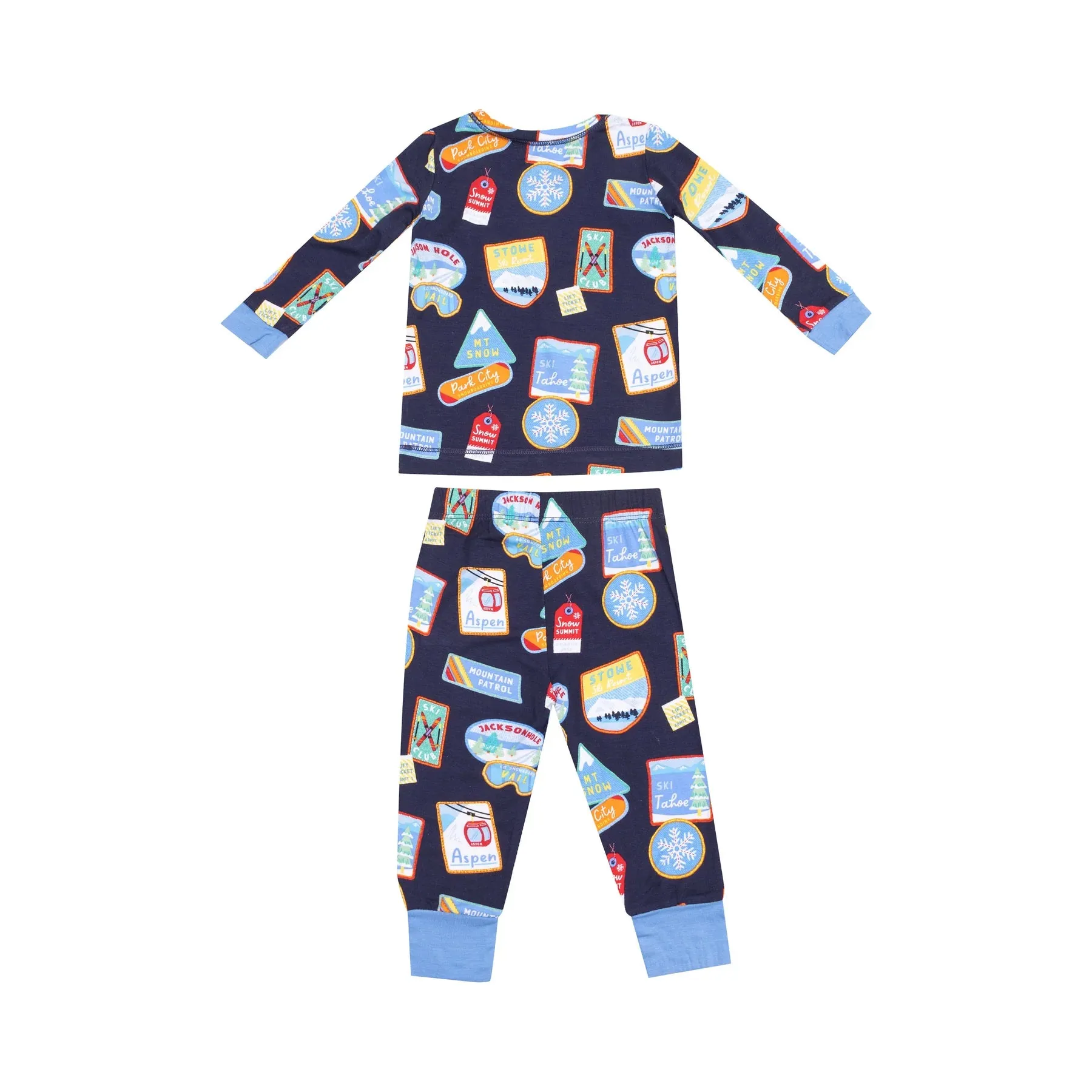 Angel Dear Ski Patches LS Loungewear Set Black