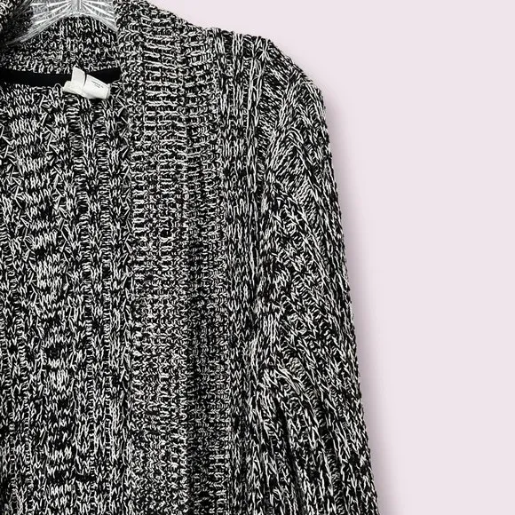 Anthropologie Long Oversized Knit Cardigan Grey Relaxed Fit Womens Size Large