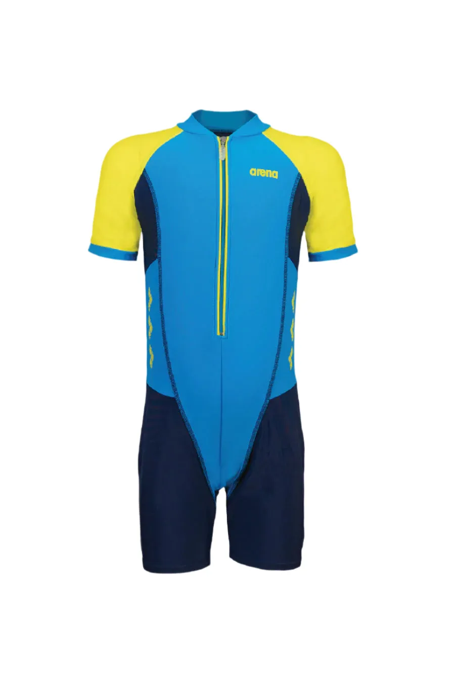 Arena Junior 1 Piece Short Sleeve Half Swimming Suit (AUV20315)