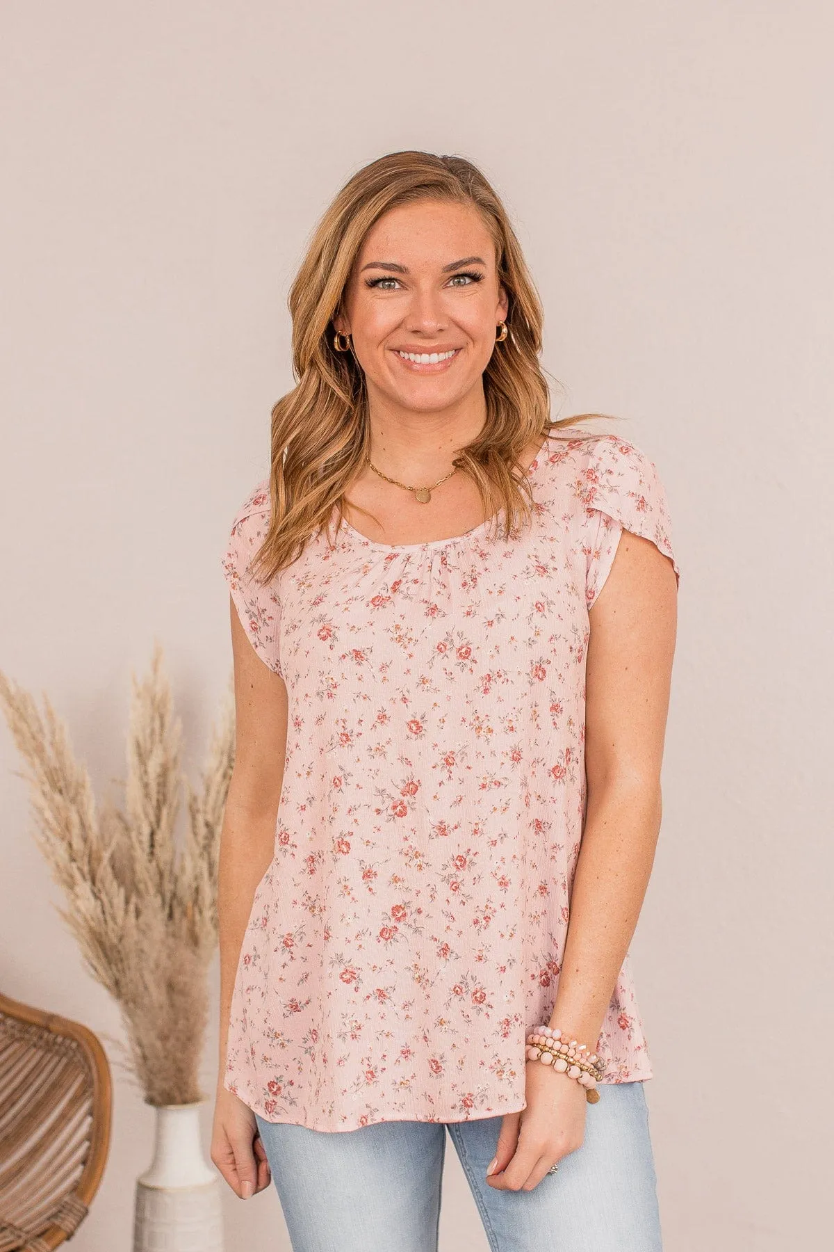 Back To The Start Floral Top- Pink