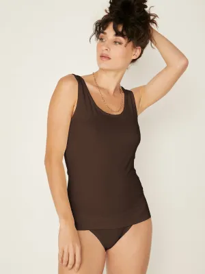 Bamboo Classic Singlet - Cocoa