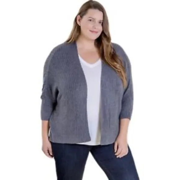 Barefoot Dreams | Cozychic Lite Ribbed Shrug Cardigan in Purple