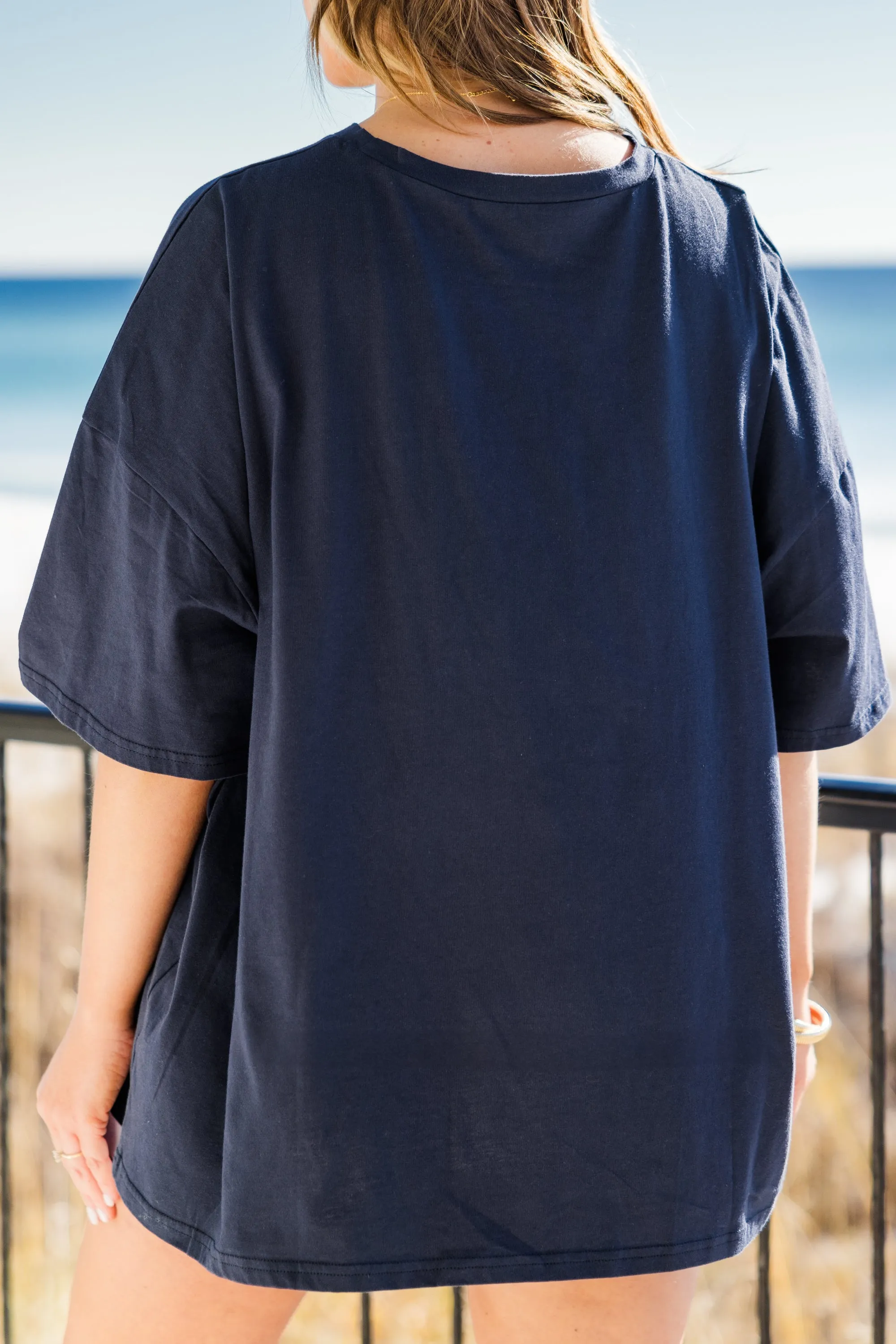 Beachbum Surf Co. Boyfriend Tee, Midnight Navy
