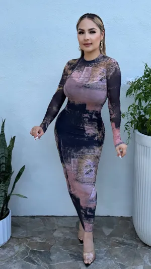 BEBE RUST DRESS