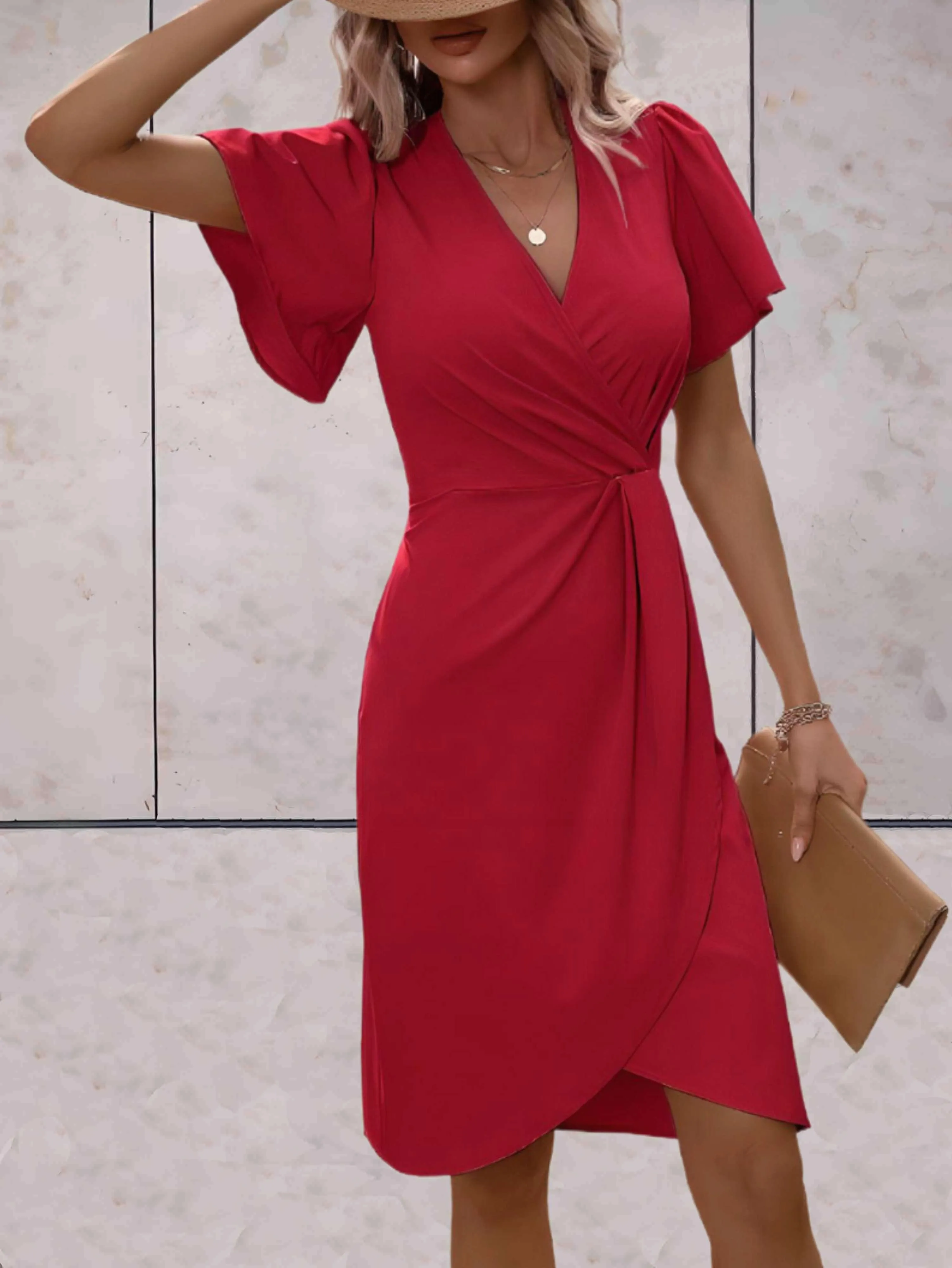 BIANCA | Classic Wrap Dress with V-Neckline