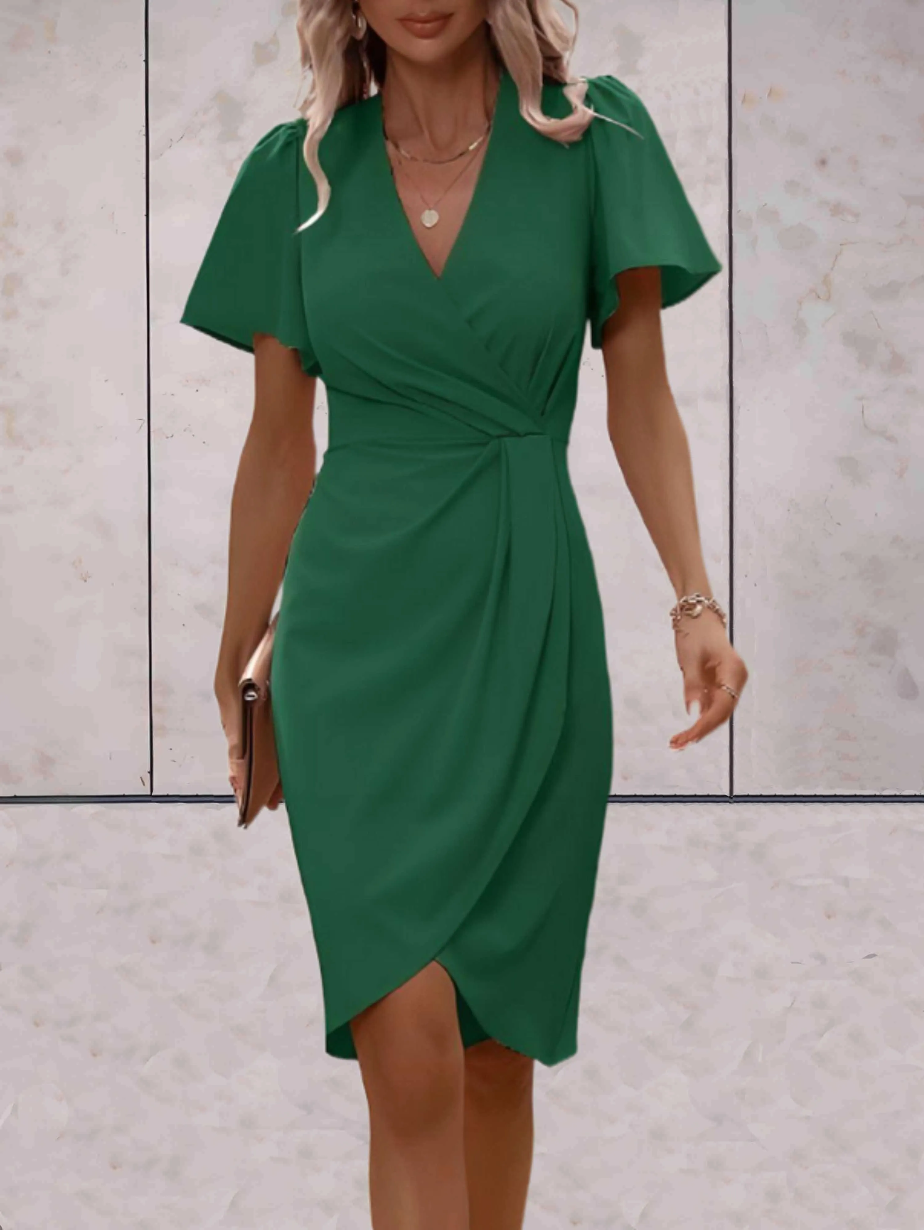 BIANCA | Classic Wrap Dress with V-Neckline