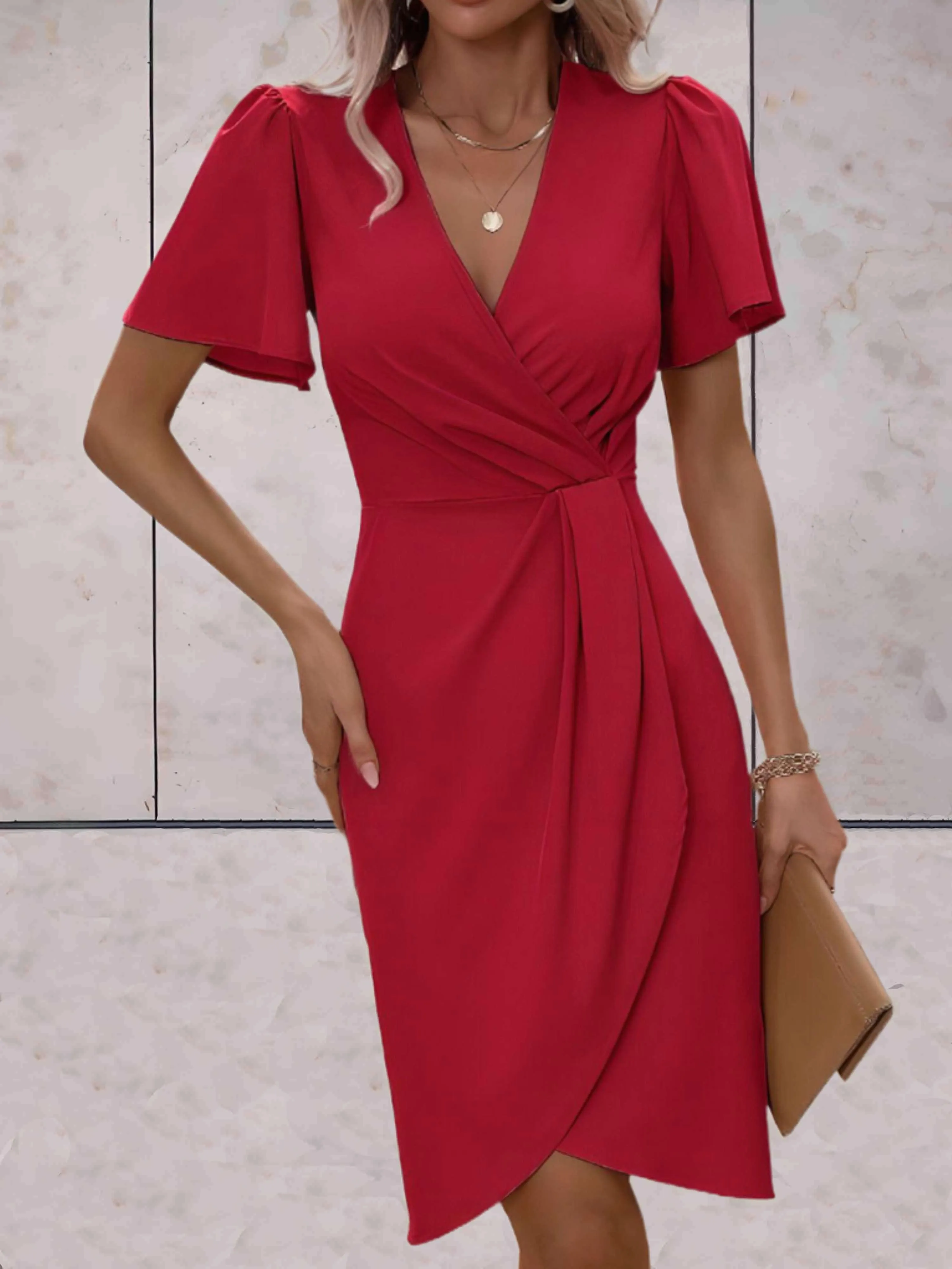 BIANCA | Classic Wrap Dress with V-Neckline