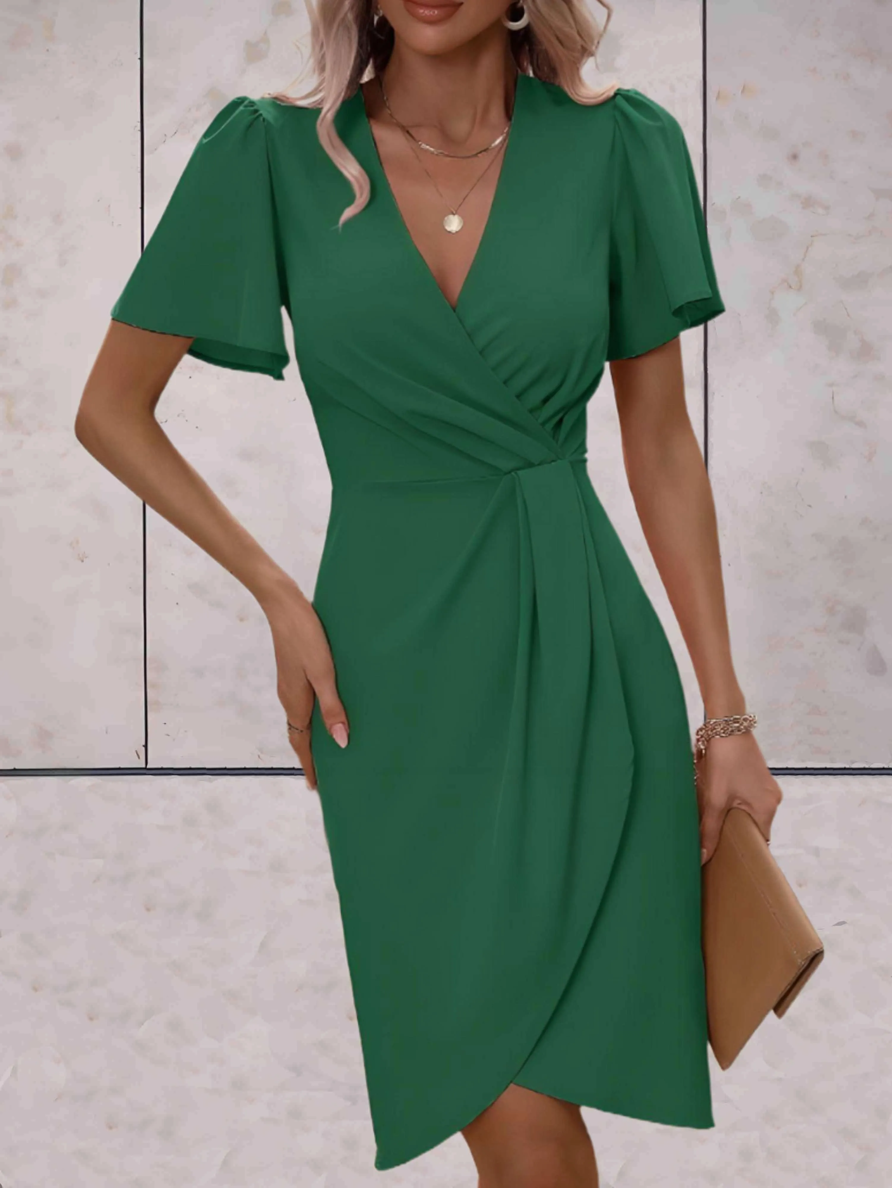 BIANCA | Classic Wrap Dress with V-Neckline