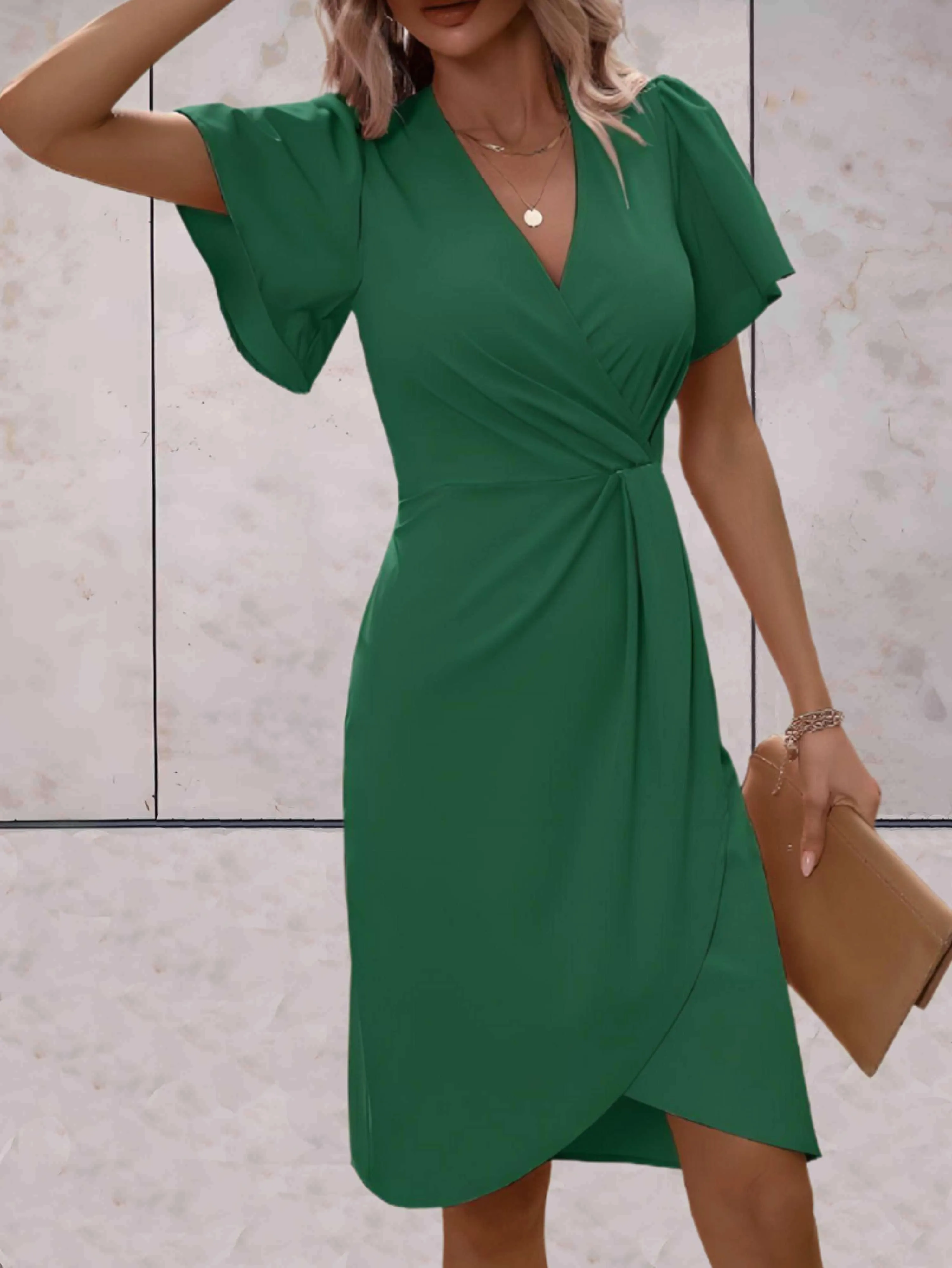 BIANCA | Classic Wrap Dress with V-Neckline
