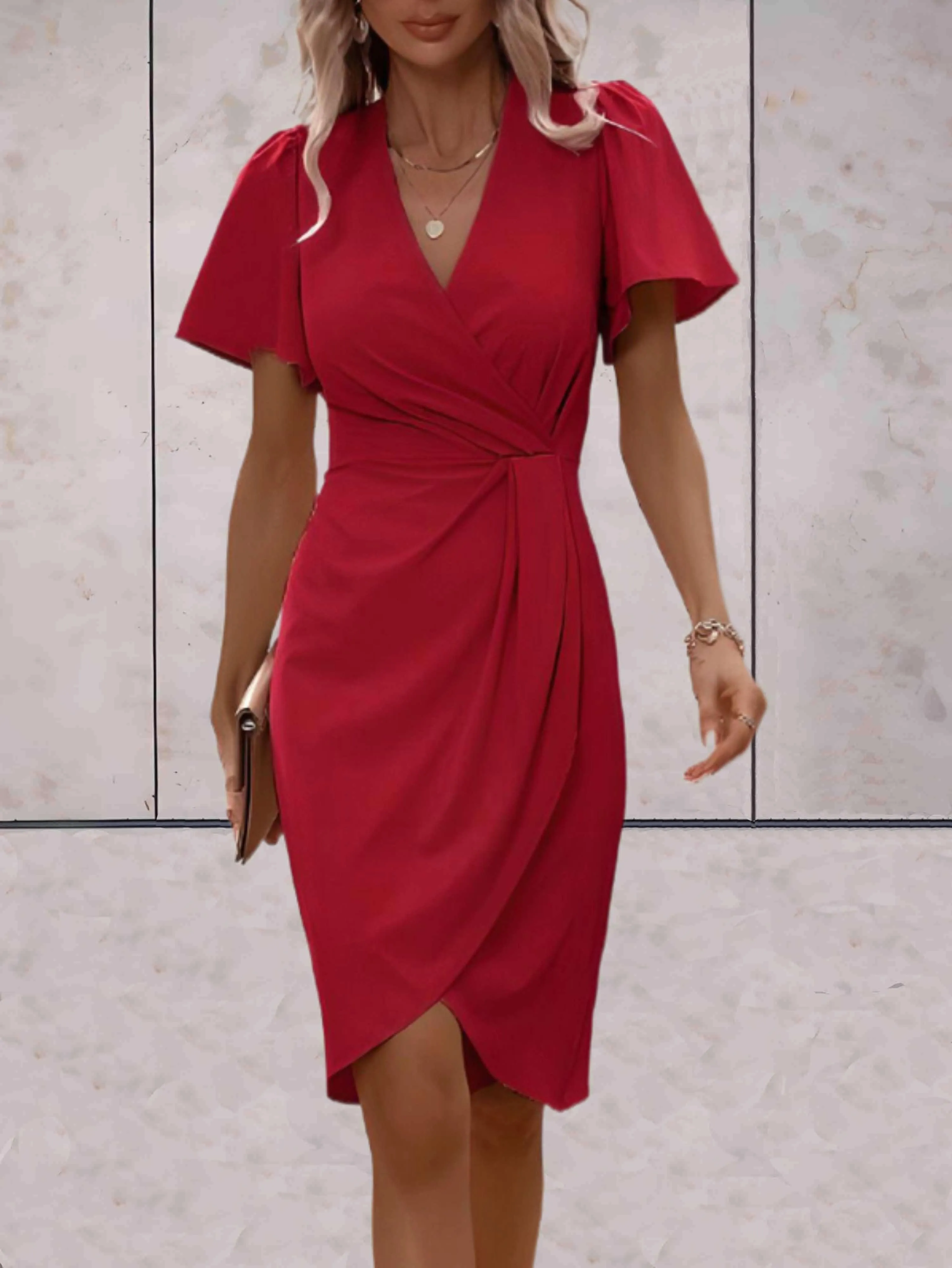 BIANCA | Classic Wrap Dress with V-Neckline