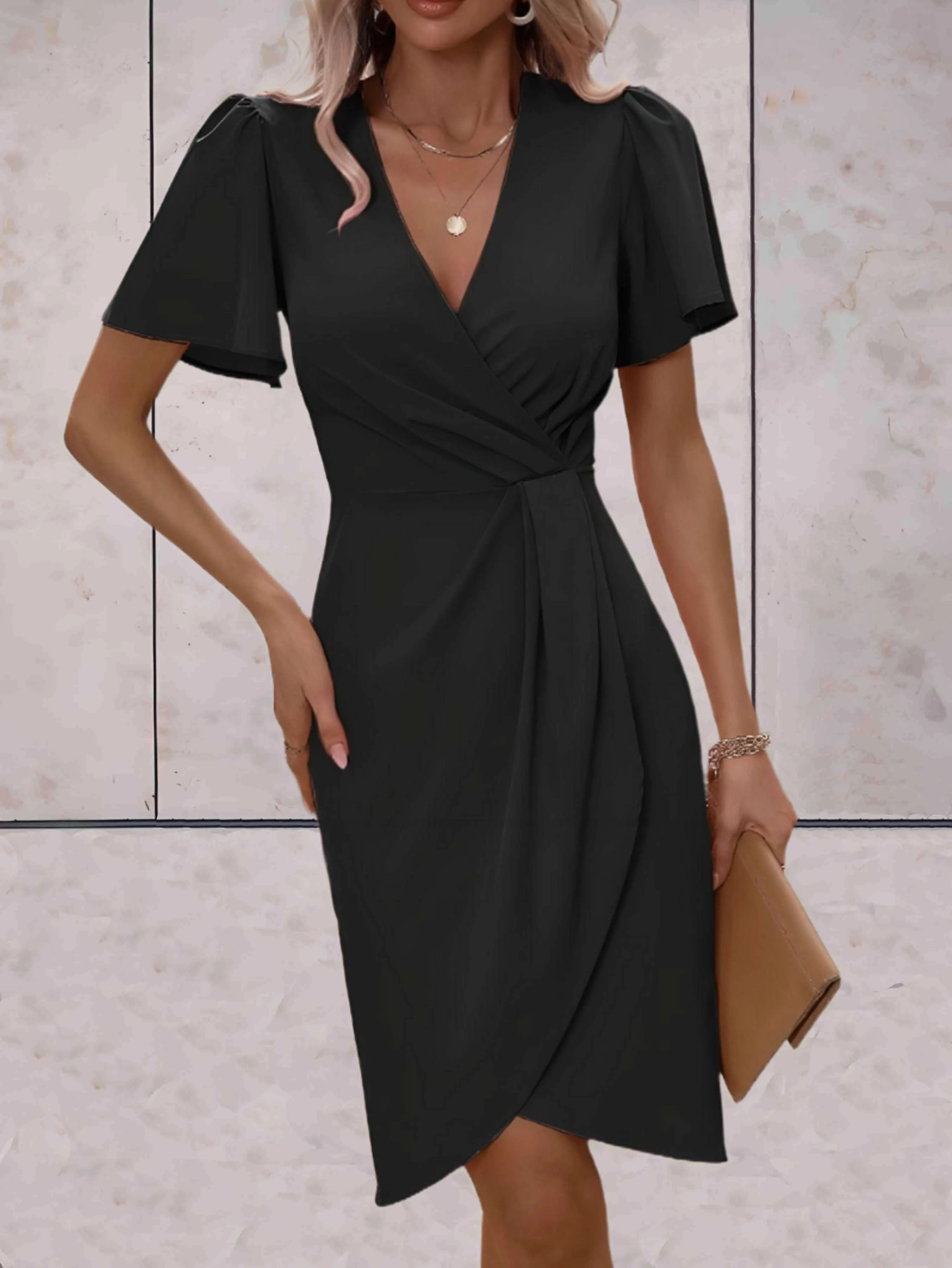BIANCA | Classic Wrap Dress with V-Neckline