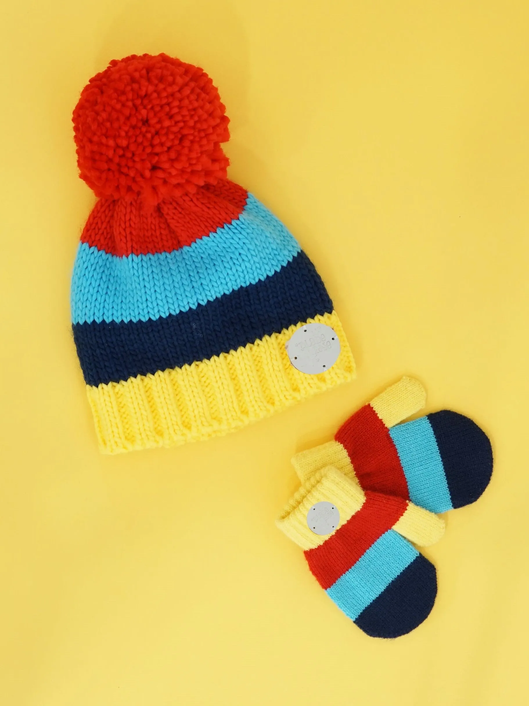 Blade & Rose Bright Stripe Bobble Hat
