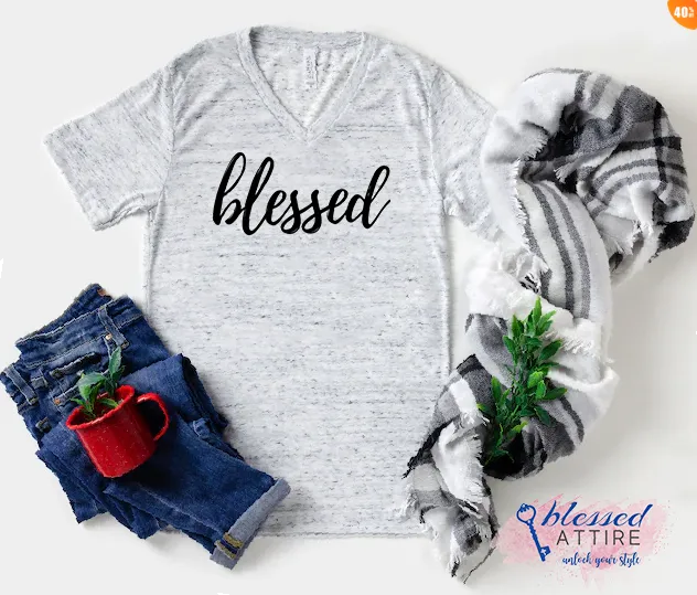 Blessed vneck tee