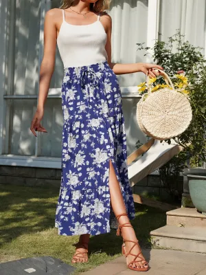 Bluey Maxi Skirt - Blue Print