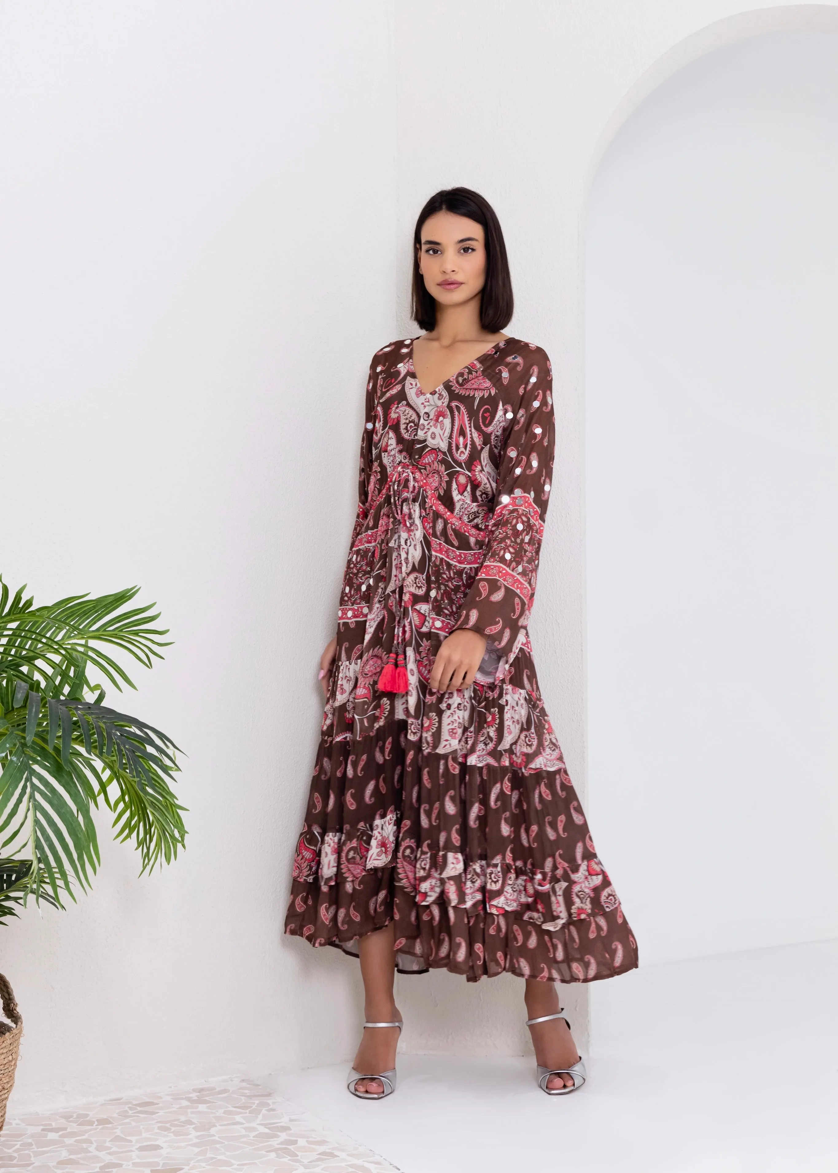 BOHO BABE DRESS - BROWN