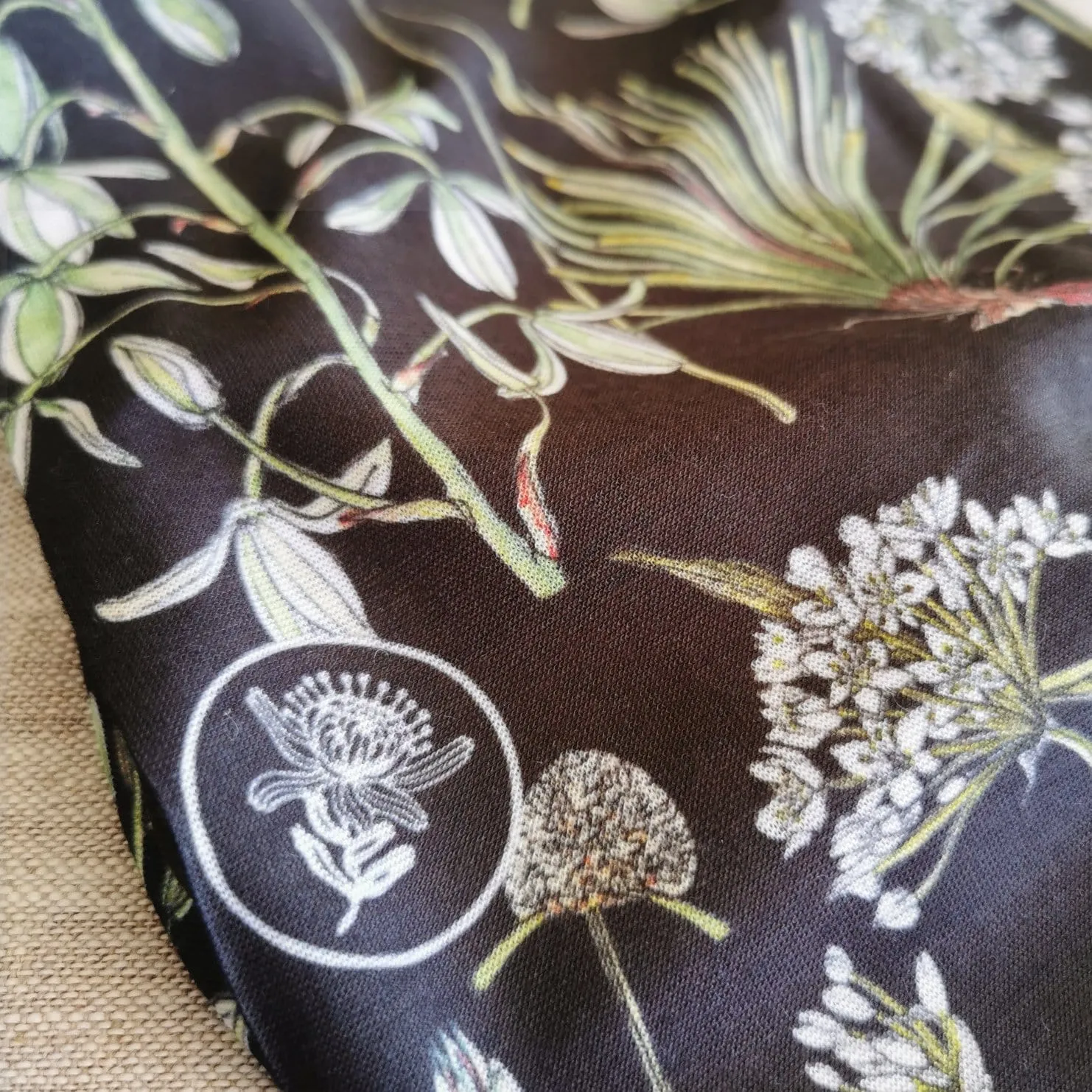 Botanical Greenery Headwear Scarf