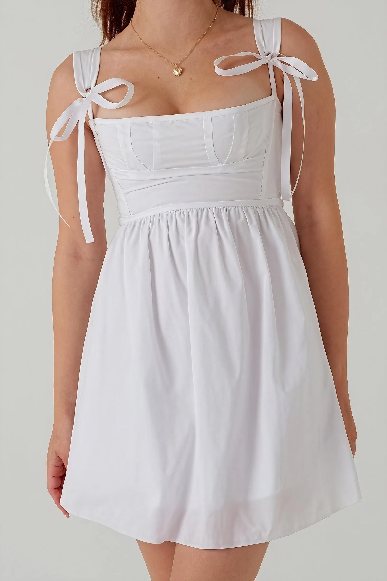 Bow Shoulder Mini Dress - Chic & Modern