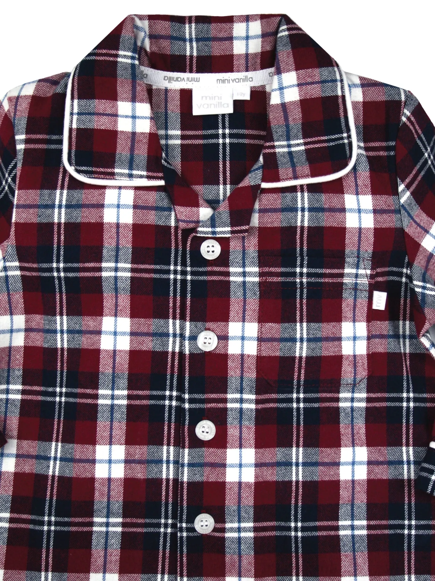 Boys Jordan Check Traditional Check Pyjamas