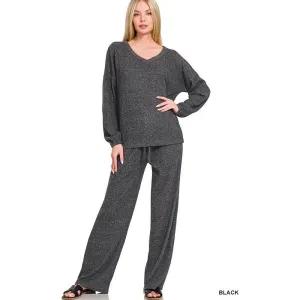 Brushed Hacci Long Sleeve & Pant Set