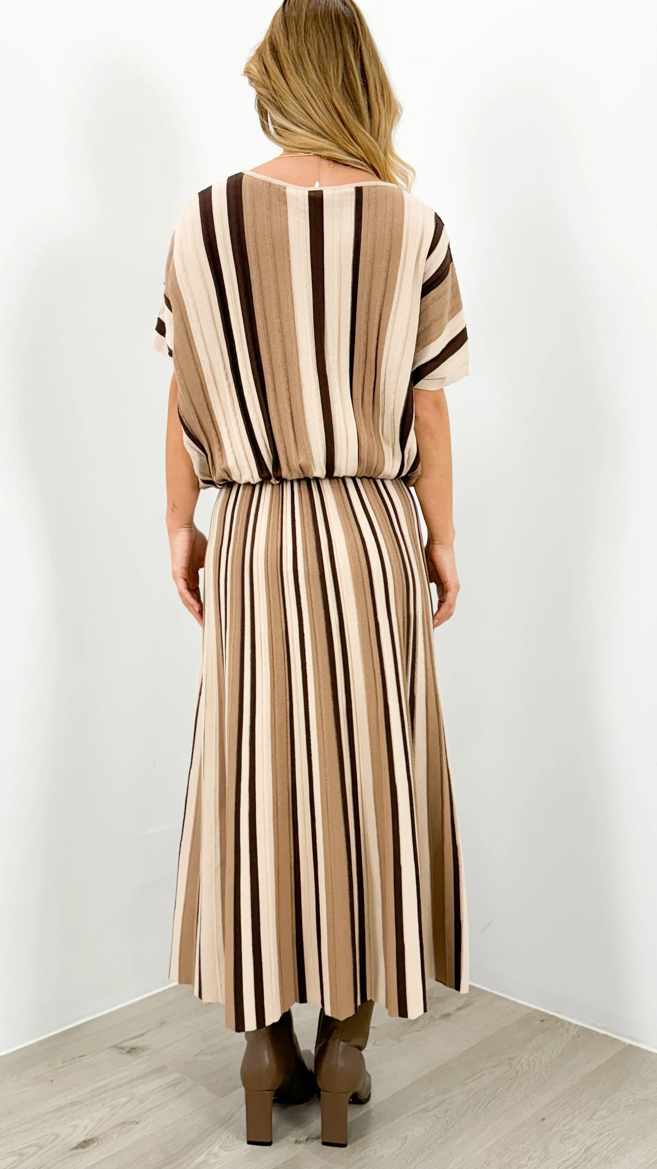 CAMBERWELL STRIPE KNIT BATWING TOP - MULTI