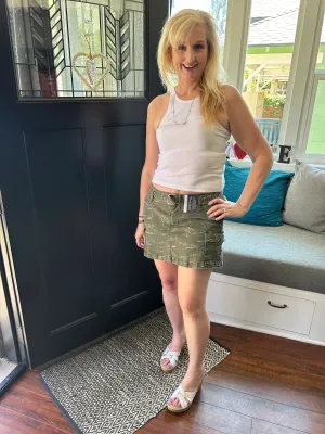 Camo Cargo Mini Skirt