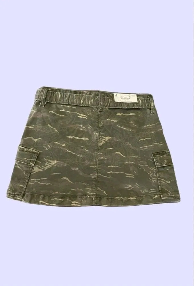 Camo Cargo Mini Skirt