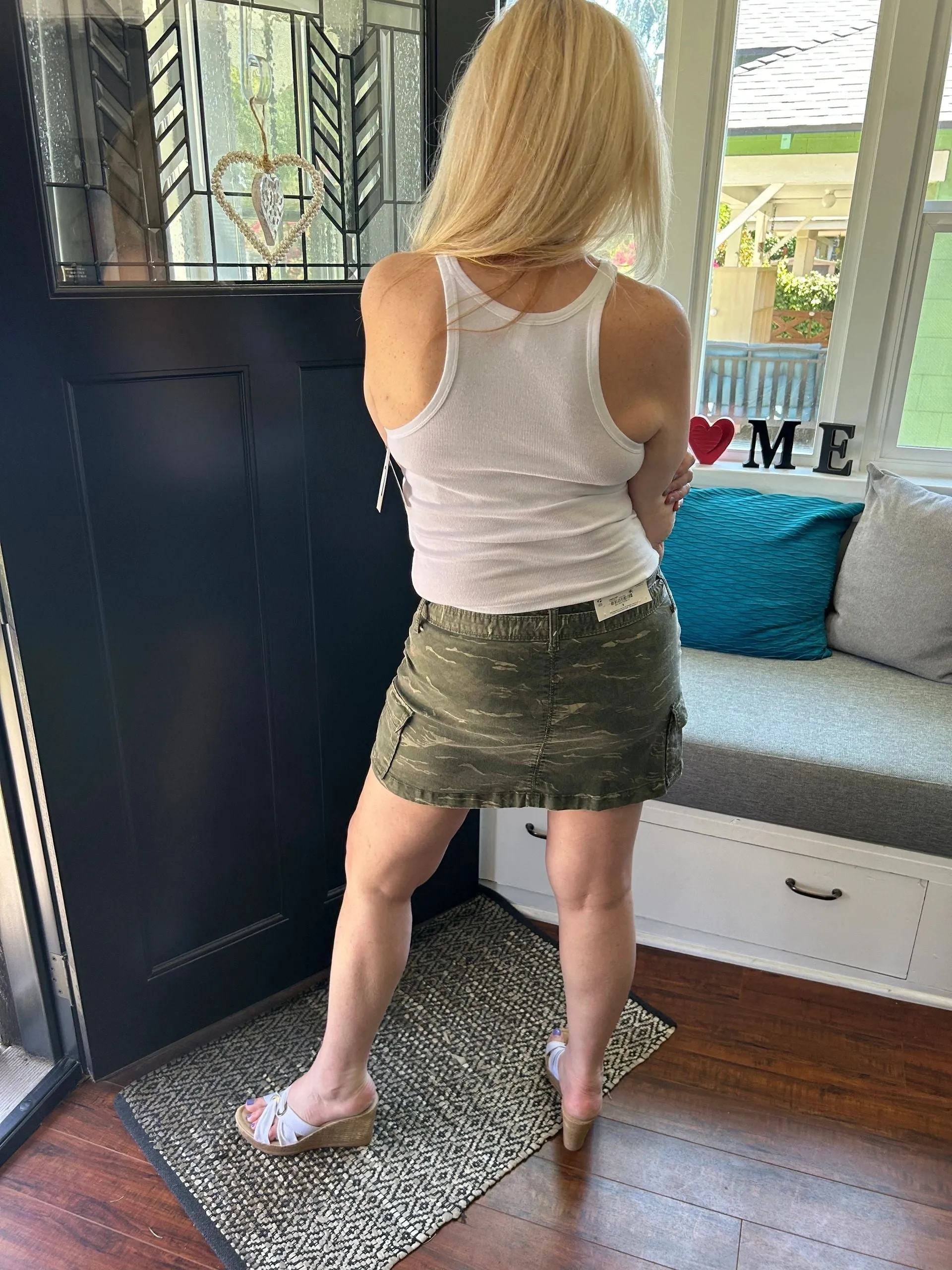 Camo Cargo Mini Skirt