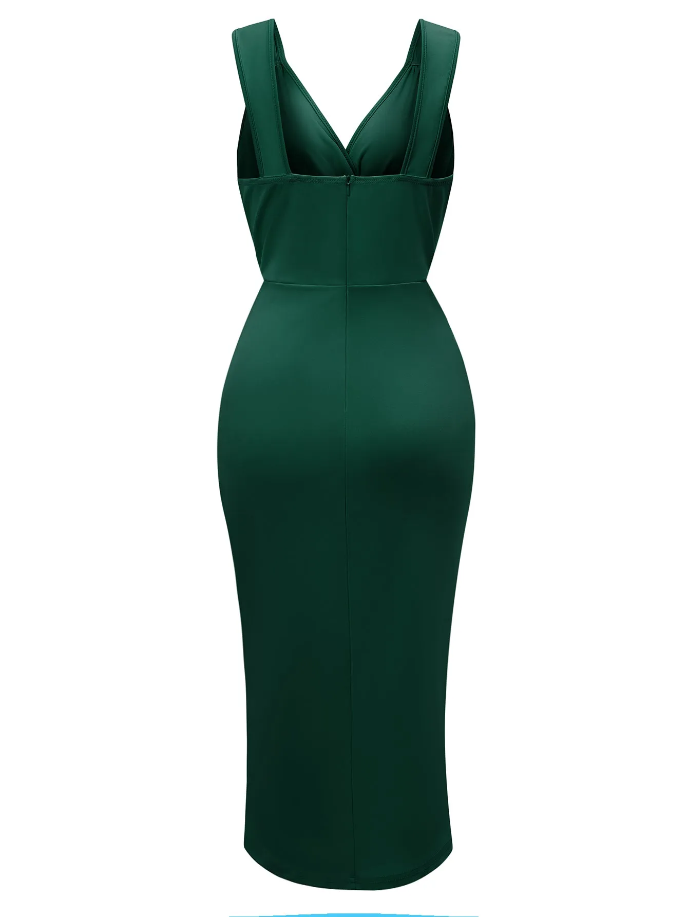 Cause A Sensation Side Slit Midi Dress - Green