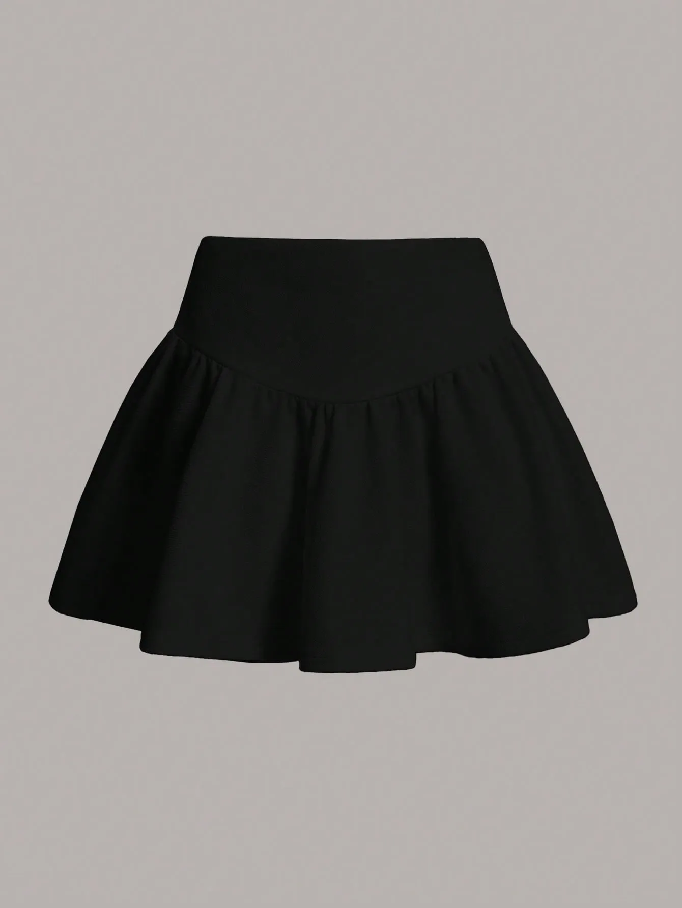 Cherry Vibes: Minifalda Negra Con Volantes y Cinturilla Ancha