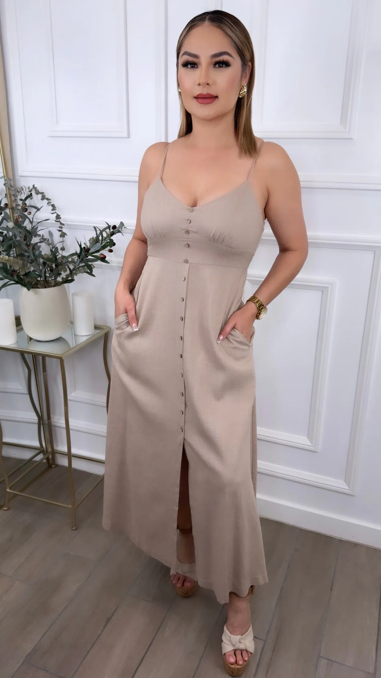 CIELO  TAUPE  DRESS