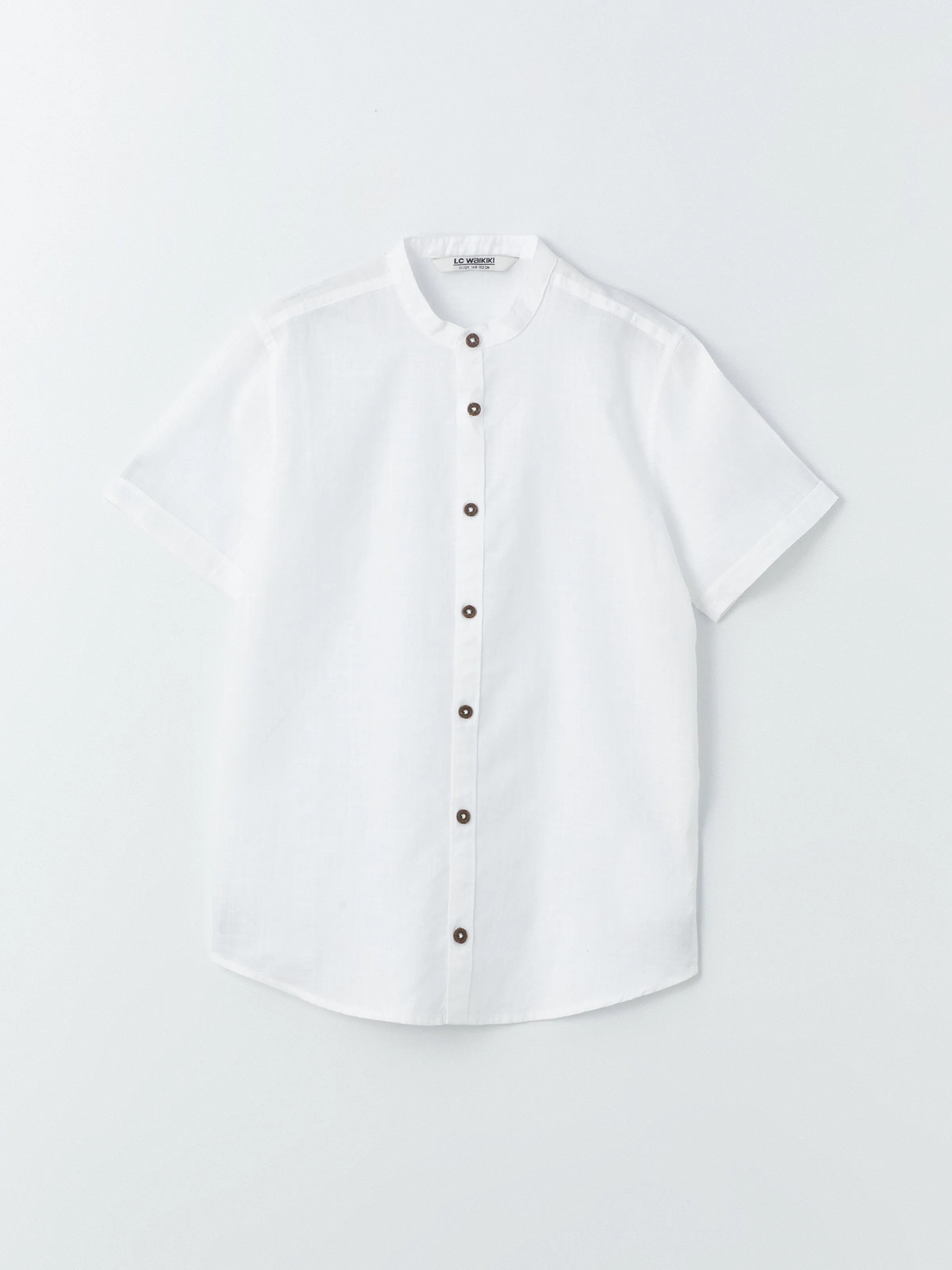 Collar Basic Short Sleeve Boys Shirt