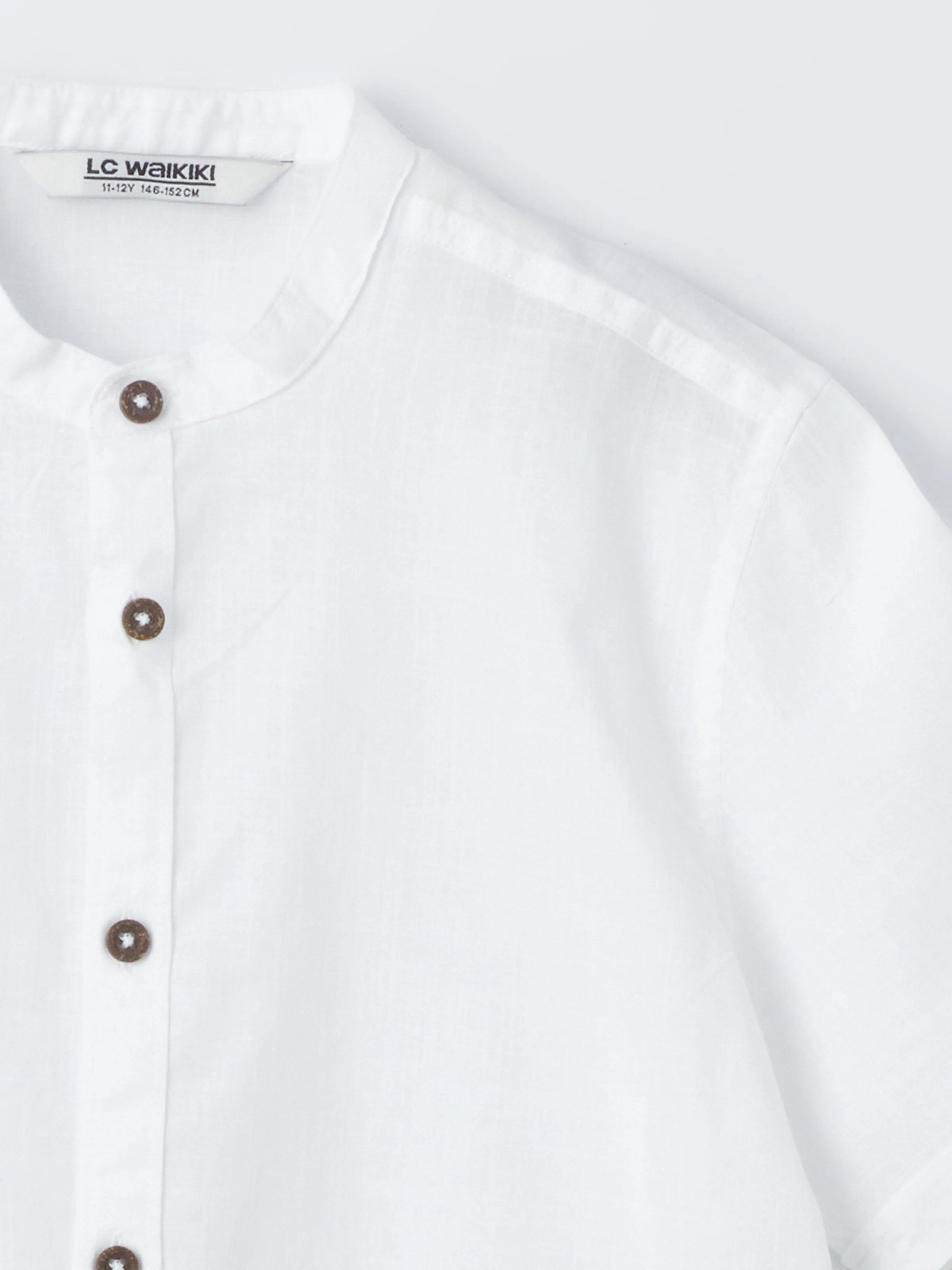 Collar Basic Short Sleeve Boys Shirt